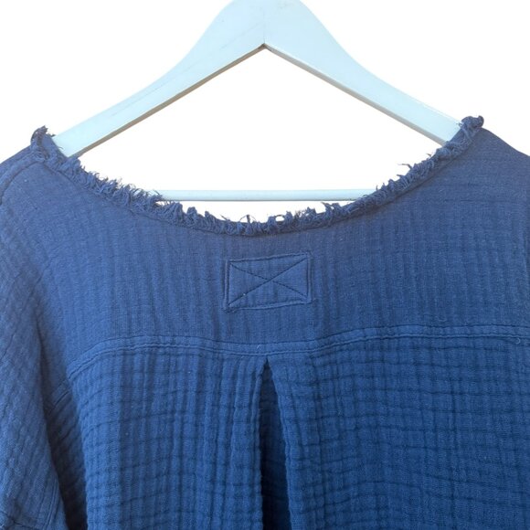 Free People Easy Sunday Relaxed Fit Waffle Textured Long Sleeve Top Women's S - Picture 6 of 7